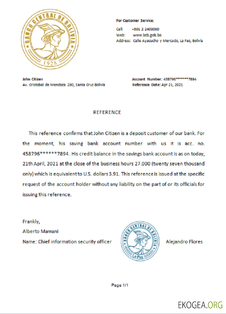 Bolivia , Banco Central de Bolivia , référence template